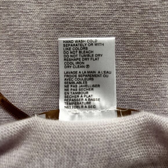 Bianco & Blu Cashmere Silk Wool Blend Sweater Lavender Lilac L Made in Italy - Picture 4 of 6